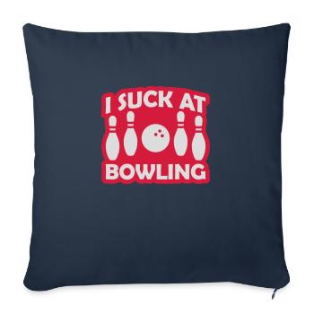 Je suis nul au bowling - Housse de coussin décorative 45 x 45 cm - bleu marine - Devant