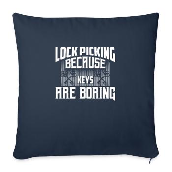 Lock Picking Because Keys Are Boring Lockpicker Lo - Sofa pillowcase 17,3'' x 17,3'' (45 x 45 cm) - navy - Front
