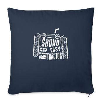 tractor pulling - Sofa pillowcase 17,3'' x 17,3'' (45 x 45 cm) - navy - Front