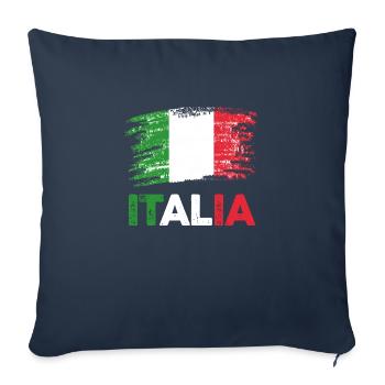 Italie Italien Italien Italie - Housse de coussin décorative 45 x 45 cm - bleu marine - Devant
