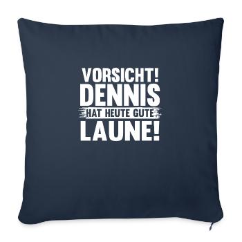 First name Dennis - Sofa pillowcase 17,3'' x 17,3'' (45 x 45 cm) - navy - Front