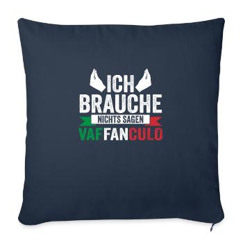 Italy Italian Vaffanculo - Sofa pillowcase 17,3'' x 17,3'' (45 x 45 cm) - navy - Front