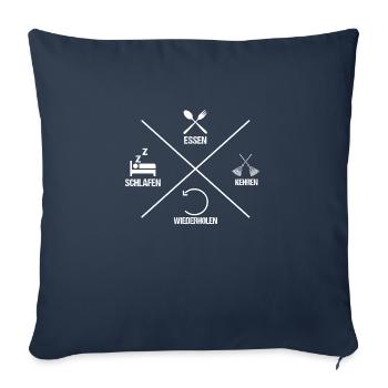 Facility Manager Gardien Gardien - Housse de coussin décorative 45 x 45 cm - bleu marine - Devant