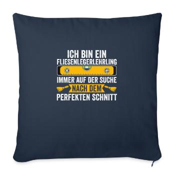 Tile Laying Training Apprentice Auzbi Tile Laying - Sofa pillowcase 17,3'' x 17,3'' (45 x 45 cm) - navy - Front