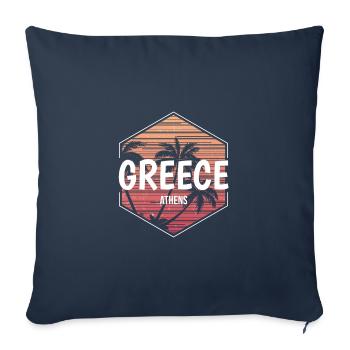 Athens Beach Vacation Souvenir - Sofa pillowcase 17,3'' x 17,3'' (45 x 45 cm) - navy - Front