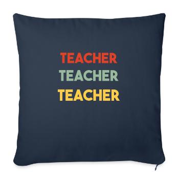 Teacher Retro Style - Sofa pillowcase 17,3'' x 17,3'' (45 x 45 cm) - navy - Front