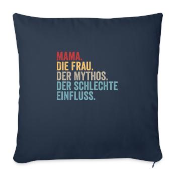 Mom Mom - Sofa pillowcase 17,3'' x 17,3'' (45 x 45 cm) - navy - Front