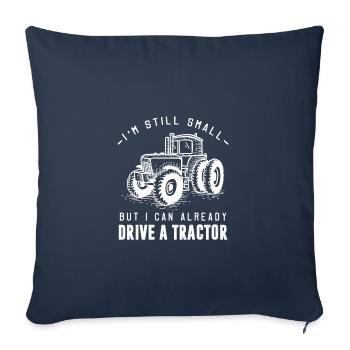 Landwirt Kinder Traktor Geschenk · Traktor fahren - Sofakissenbezug 45 x 45 cm - Navy - Vorne