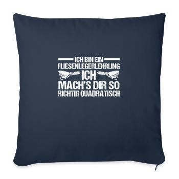Tile Laying Training Apprentice Auzbi Tile Laying - Sofa pillowcase 17,3'' x 17,3'' (45 x 45 cm) - navy - Front