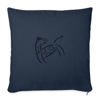 Giraffe - Sofa pillowcase 17,3'' x 17,3'' (45 x 45 cm) - navy - Front