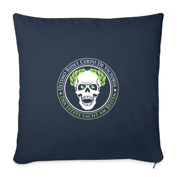 Skull Victory Totenkopf Sieger - Sofakissenbezug 45 x 45 cm - Navy - Vorne