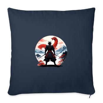 Samurai Japan Drachen Landschaft - Sofakissenbezug 45 x 45 cm - Navy - Vorne