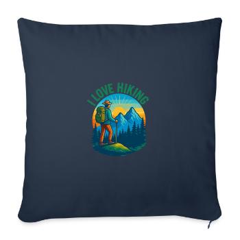 Ich liebe Wandern - Sofakissenbezug 45 x 45 cm - Navy - Vorne