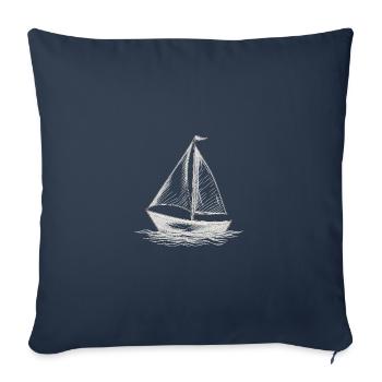 Segelyacht - Sofakissenbezug 45 x 45 cm - Navy - Vorne