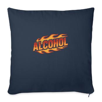 Alcohol - Cool Drinking Logo - Sofa pillowcase 17,3'' x 17,3'' (45 x 45 cm) - navy - Front