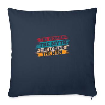 Maman Maman La Femme Le Mythe La Légende - Housse de coussin décorative 45 x 45 cm - bleu marine - Devant