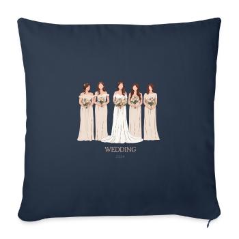Wedding 2024 Hochzeit - Sofakissenbezug 45 x 45 cm - Navy - Vorne
