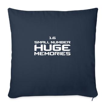 1.6 Small Number Huge Memories - Sofa pillowcase 17,3'' x 17,3'' (45 x 45 cm) - navy - Front
