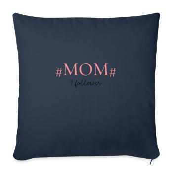 #MOM# - UN ABONNÉ! personnalisable - Housse de coussin décorative 45 x 45 cm - bleu marine - Devant