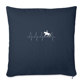 Heartbeat Riding - Housse de coussin décorative 45 x 45 cm - bleu marine - Devant