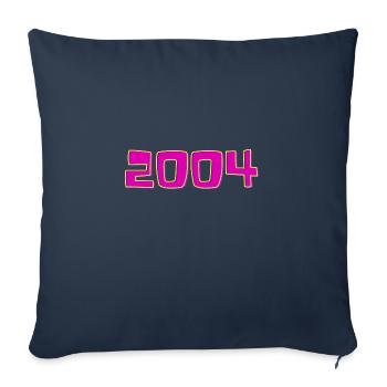 Year 2004 Pink and Yellow - Sofa pillowcase 17,3'' x 17,3'' (45 x 45 cm) - navy - Front