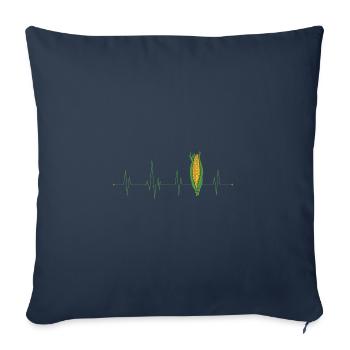 Corn Heartbeat - Sofa pillowcase 17,3'' x 17,3'' (45 x 45 cm) - navy - Front