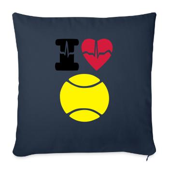I love tennis - Sofa pillowcase 17,3'' x 17,3'' (45 x 45 cm) - navy - Front