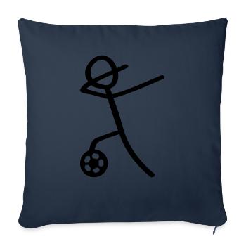 dabbing fussball man - Sofakissenbezug 45 x 45 cm - Navy - Vorne