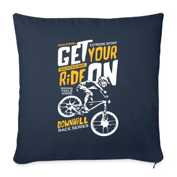 Downhill Race Series - Housse de coussin décorative 45 x 45 cm - bleu marine - Devant