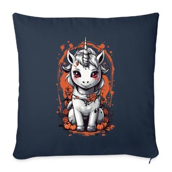 Ghostly Vampire Unicorn - Halloween Design - Sofa pillowcase 17,3'' x 17,3'' (45 x 45 cm) - navy - Front