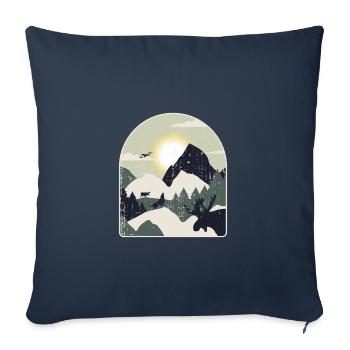 Nature Forest Mountains Hiking - Sofa pillowcase 17,3'' x 17,3'' (45 x 45 cm) - navy - Front