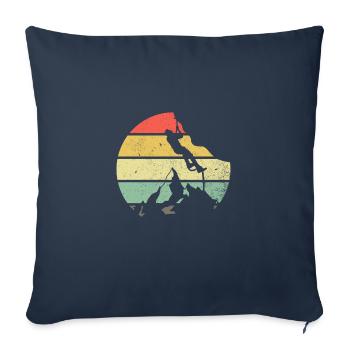 Climbing gift mountaineering mountain - Sofa pillowcase 17,3'' x 17,3'' (45 x 45 cm) - navy - Front
