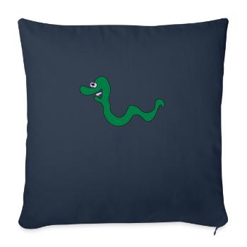 ver - Housse de coussin décorative 45 x 45 cm - bleu marine - Devant