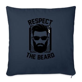 Respecter Le roi barbe respecte Barde - Housse de coussin décorative 45 x 45 cm - bleu marine - Devant