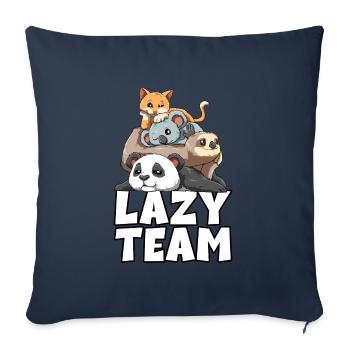 Faulheit Panda Faultier Koala Katze - Sofakissenbezug 45 x 45 cm - Navy - Vorne