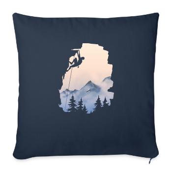 Climbing, Mountains, Rocks, Trad, Sport, Climbing, Bouldering - Sofa pillowcase 17,3'' x 17,3'' (45 x 45 cm) - navy - Front