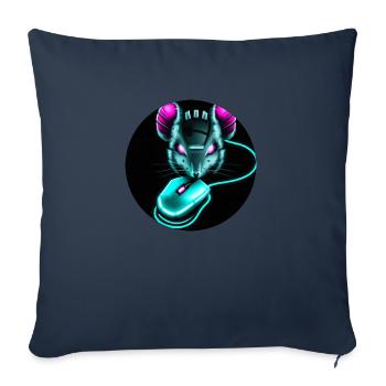 Cyber mouse - Sofa pillowcase 17,3'' x 17,3'' (45 x 45 cm) - navy - Front