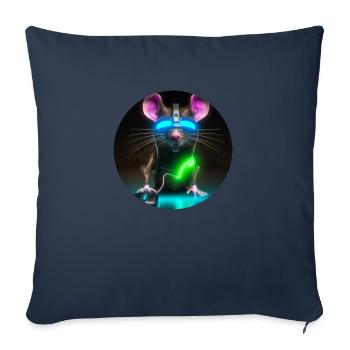 Cyber mouse - Sofa pillowcase 17,3'' x 17,3'' (45 x 45 cm) - navy - Front