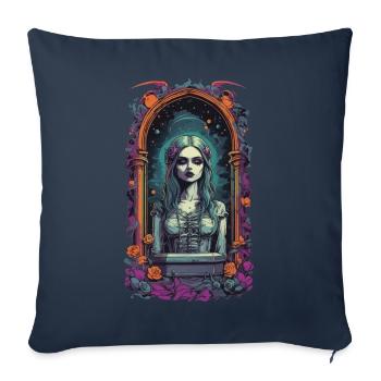 Gothic Bride Aesthetic Occult Retro Design - Sofa pillowcase 17,3'' x 17,3'' (45 x 45 cm) - navy - Front
