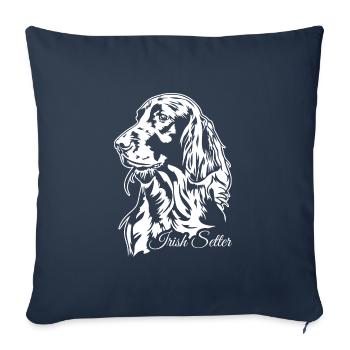 Setter irlandais Chien de chasse Chiens de chasse Chiens Wilsigns - Housse de coussin décorative 45 x 45 cm - bleu marine - Devant