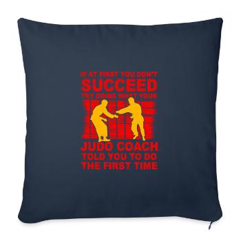 Judo Coach Funny Quote - Sofa pillowcase 17,3'' x 17,3'' (45 x 45 cm) - navy - Front