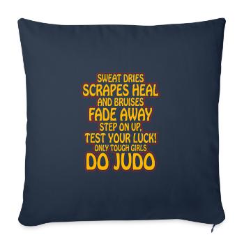 Judo Funny Quotes - Sofa pillowcase 17,3'' x 17,3'' (45 x 45 cm) - navy - Front