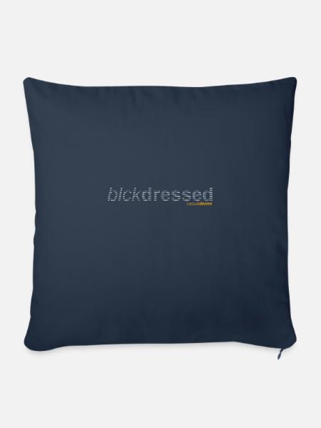 blckdressed Text in Text Design - Sofakissenbezug 45 x 45 cm - Navy
