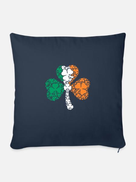 Shamrock St. Patrick's Day - Sofakissenbezug 45 x 45 cm - Navy