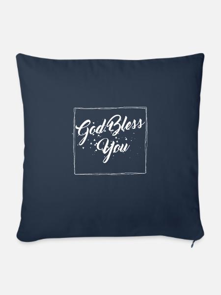 Gott schütze dich - Sofakissenbezug 45 x 45 cm - Navy