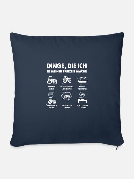 traktor dinge die ich in meiner Freizeit mache - Sofakissenbezug 45 x 45 cm - Navy