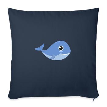 Whale Baby Whale Baby Whale Rescue Whales Whale Comic - Sofa pillowcase 17,3'' x 17,3'' (45 x 45 cm) - navy - Front