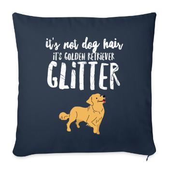 Golden Retriever Glitzer - Sofakissenbezug 45 x 45 cm - Navy - Vorne