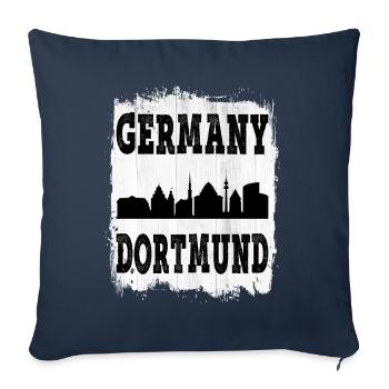 Dortmund Germany City Skyline Home Love - Sofa pillowcase 17,3'' x 17,3'' (45 x 45 cm) - navy - Front