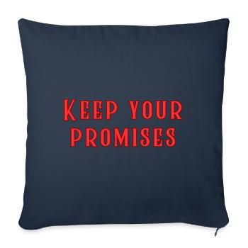 Halten Sie Ihre Versprechen - Sofakissenbezug 45 x 45 cm - Navy - Vorne